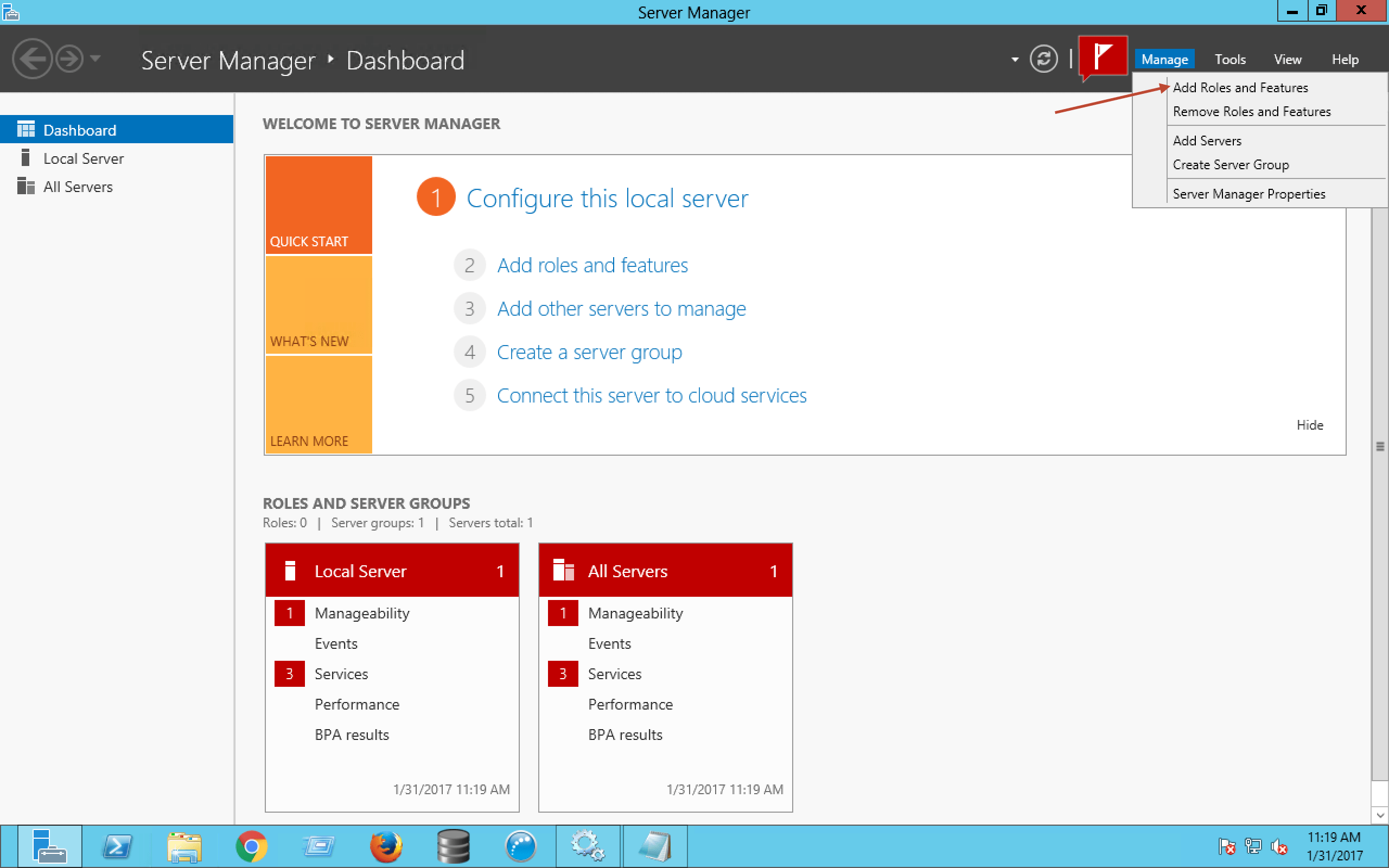 Installing the routing and remote access role on Windows Server 2012 R2