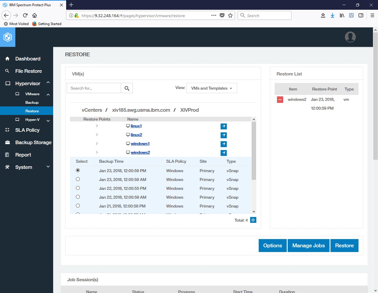 Restore your data with IBM Spectrum Protect Plus