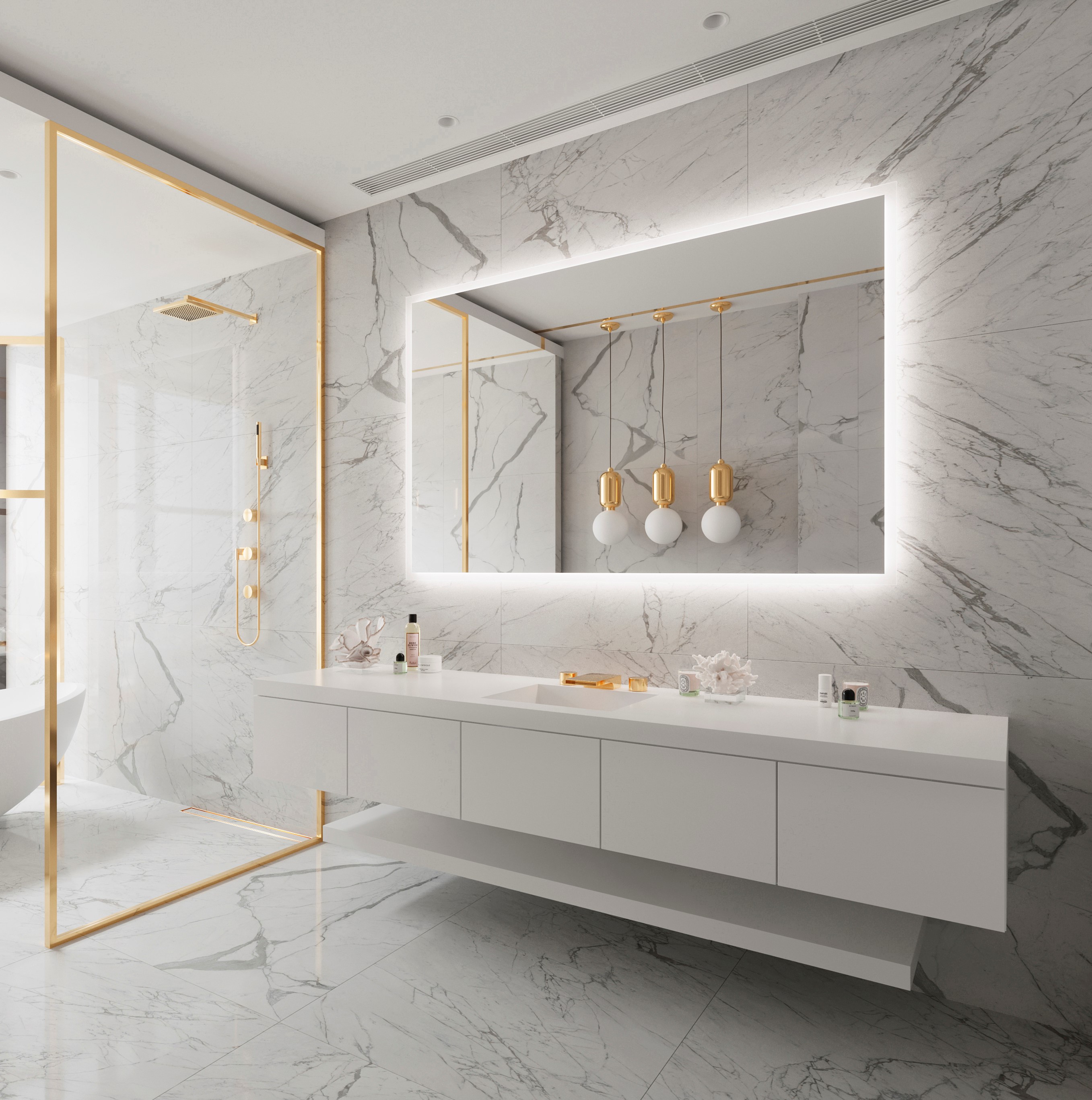 Dimmable Backlit Mirror Rectangle 70 X 45