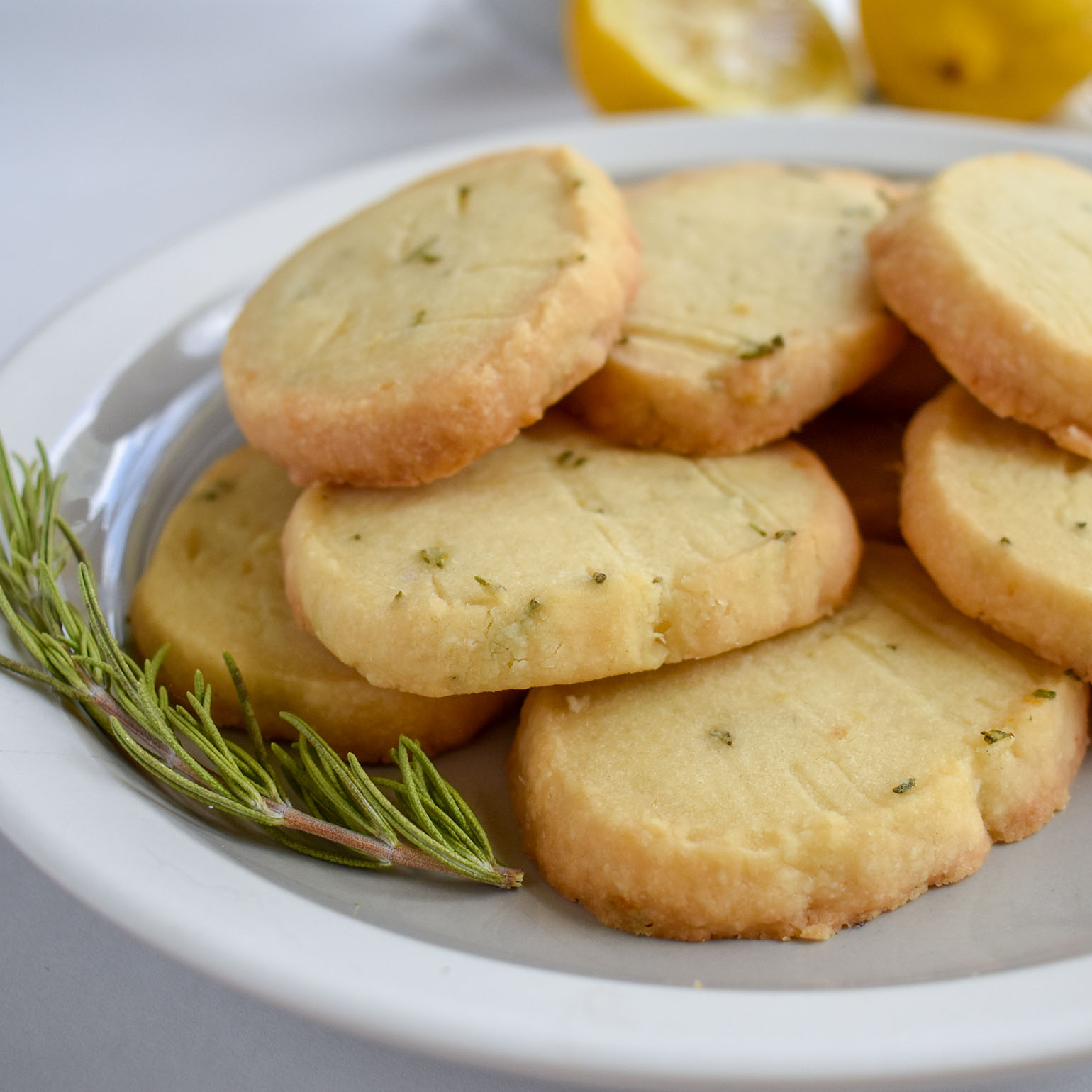 Lemon Rosemary Shortbread Cookies I Brought Bread