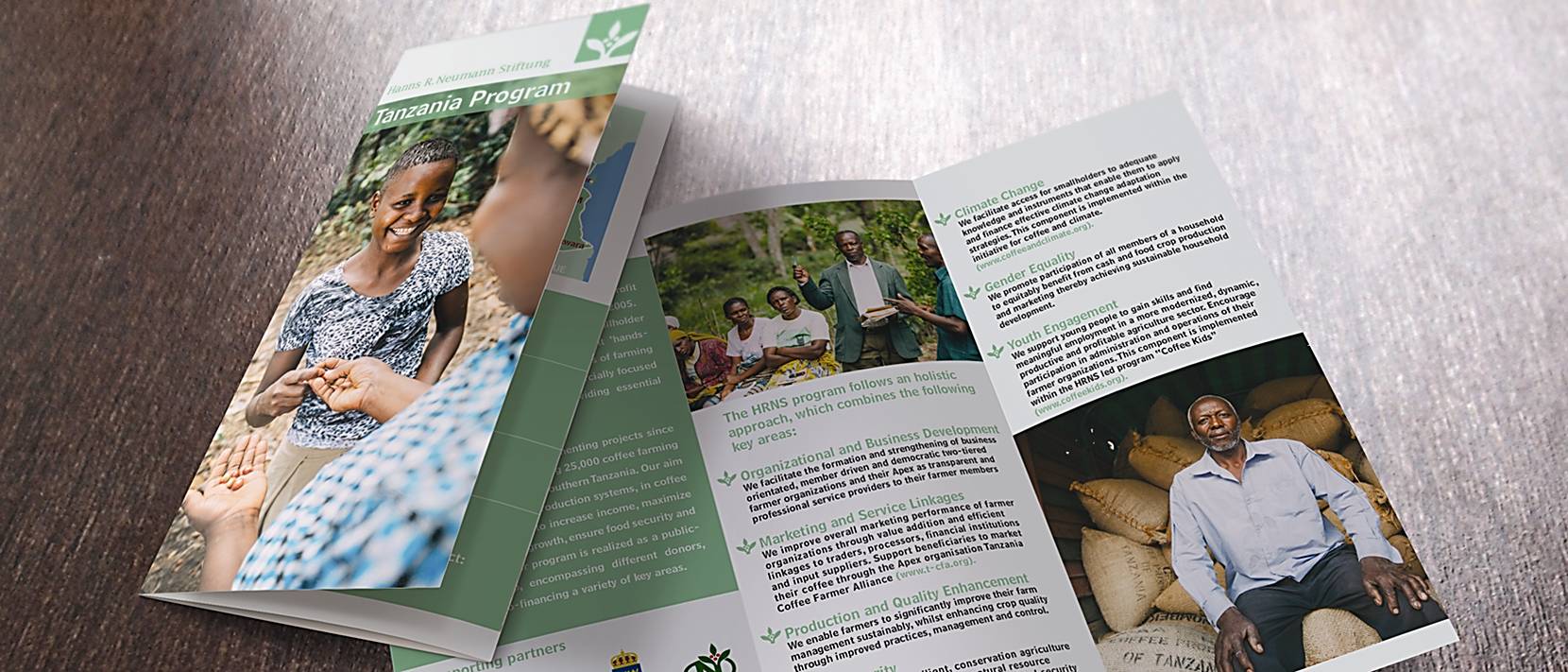 leaflets man sitting on sack