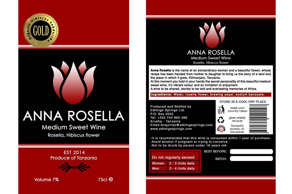two labels for wine bottles