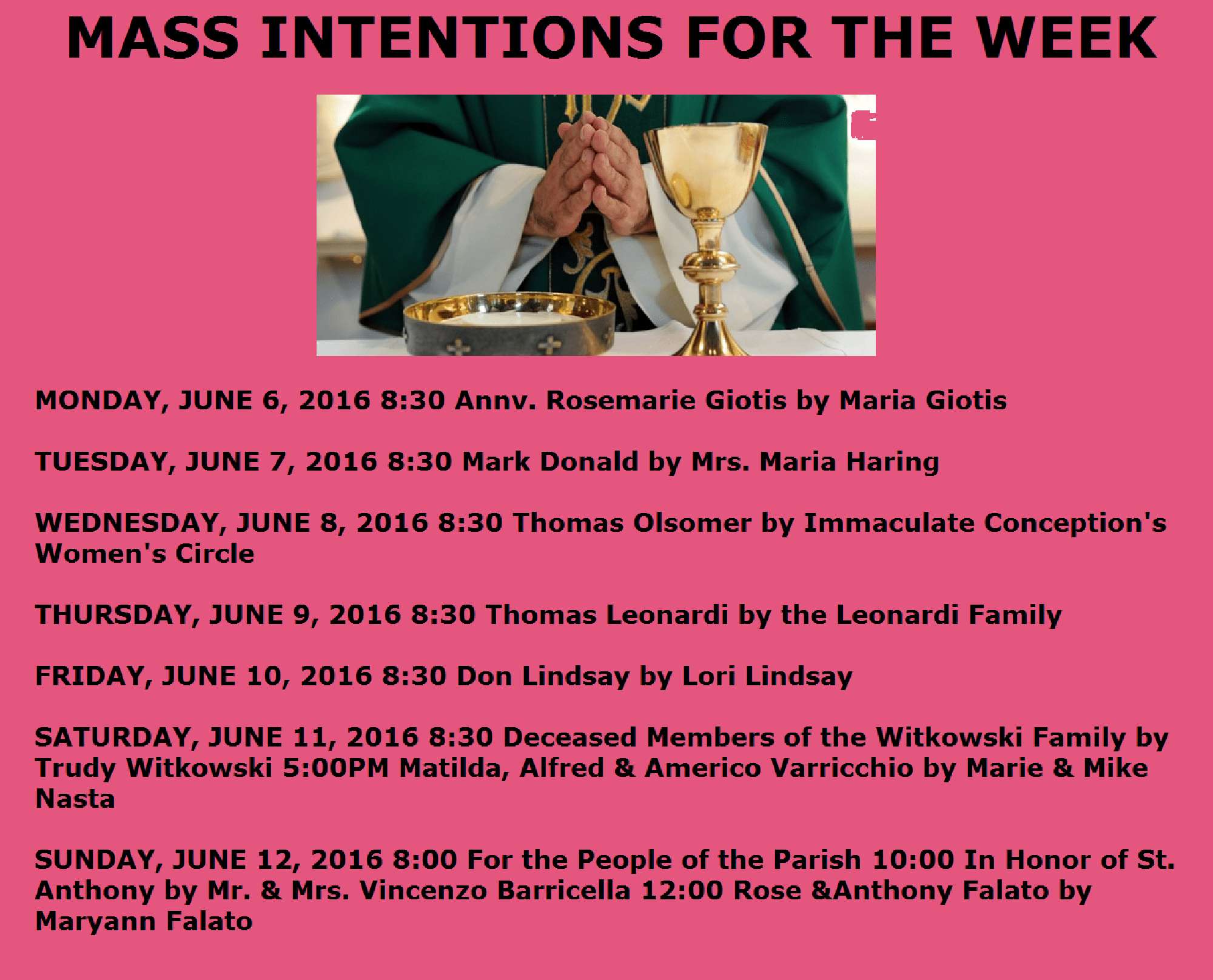 SACRAMENTS IMMACULATE CONCEPTION CHURCH