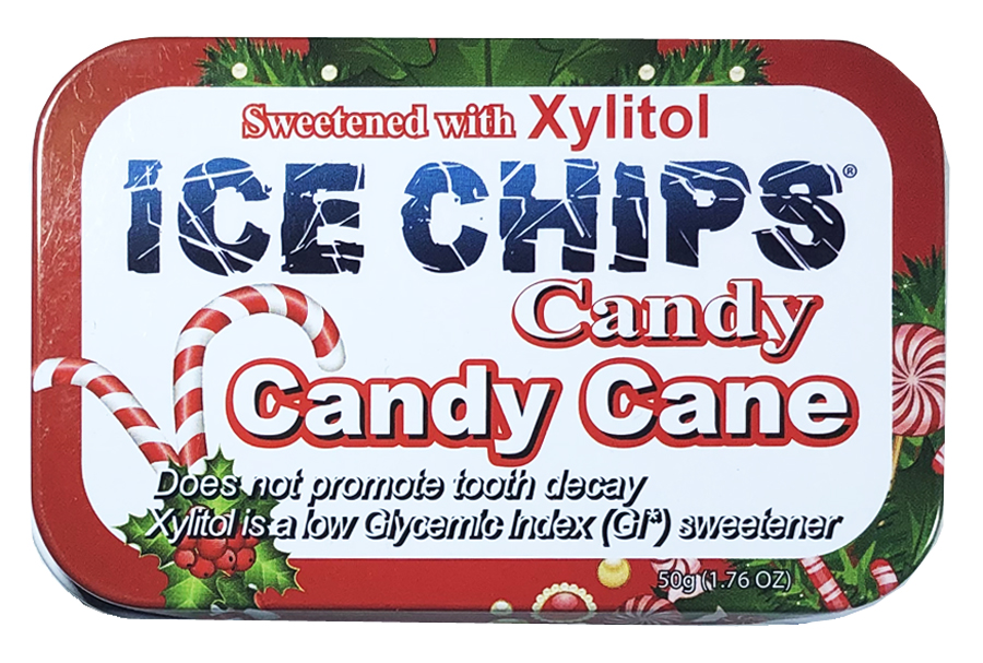 Ice Chips Candy ICE CHIPS® Candy Cane Xylitol Candy