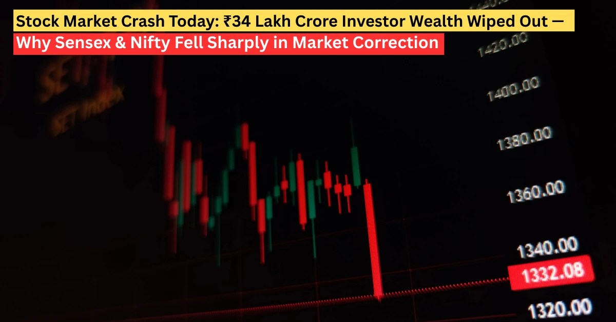 Stock Market Crash Today ₹34 Lakh Crore Wealth Wiped Out