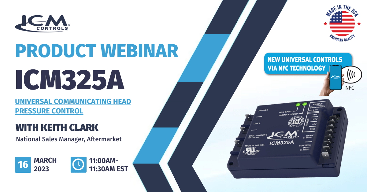 Registration For HVAC Product Webinar Series - ICM CONTROLS