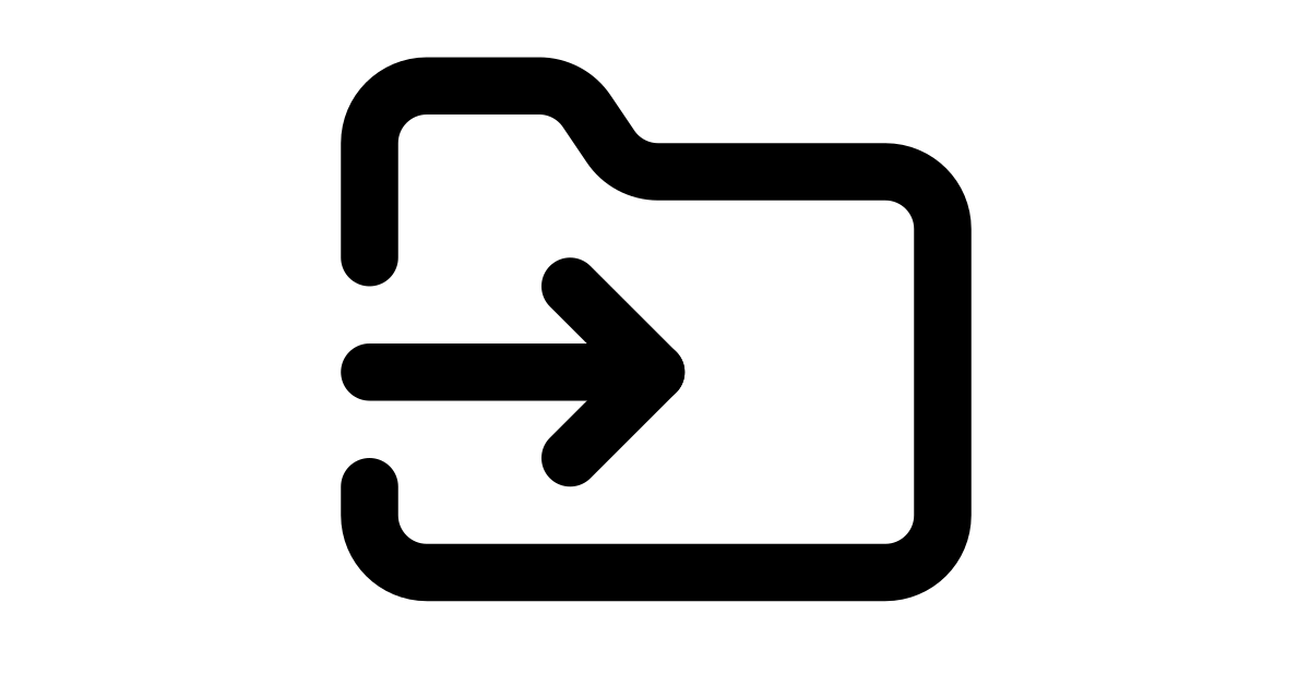 Folder input free vector icon Iconbolt