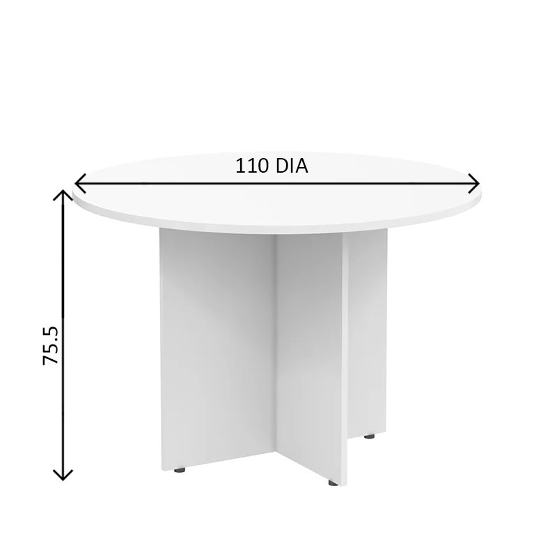 Premium White Ari Round Meeting Table Iconic Office UAE