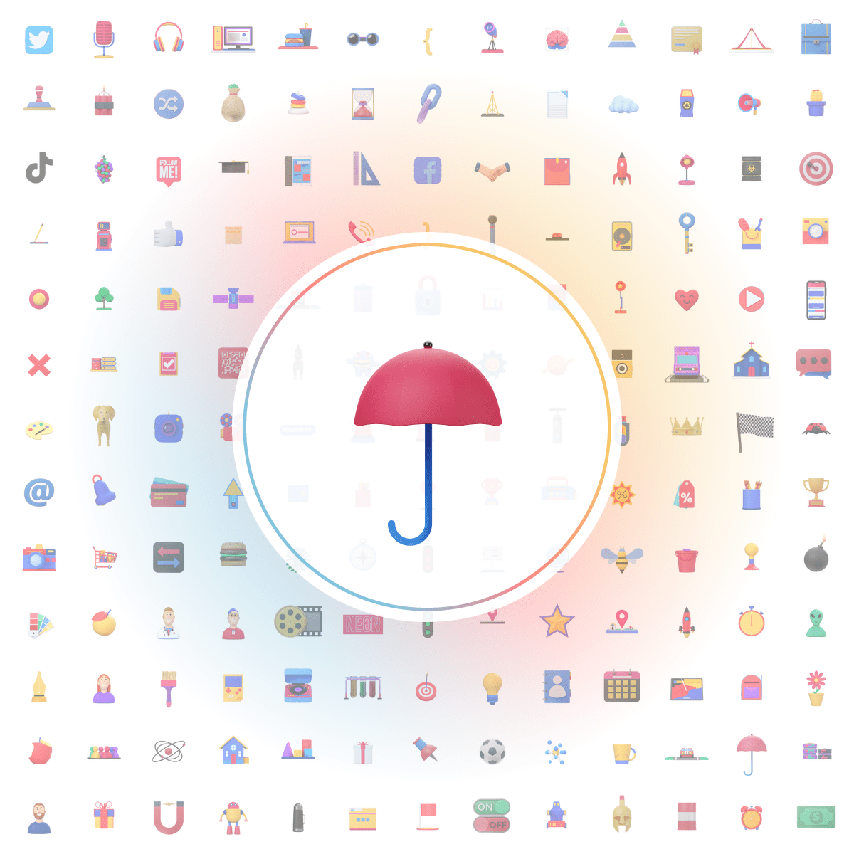 Umbrellas Icons Iconshock
