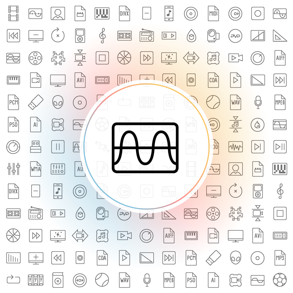 High frequency Icons Iconshock