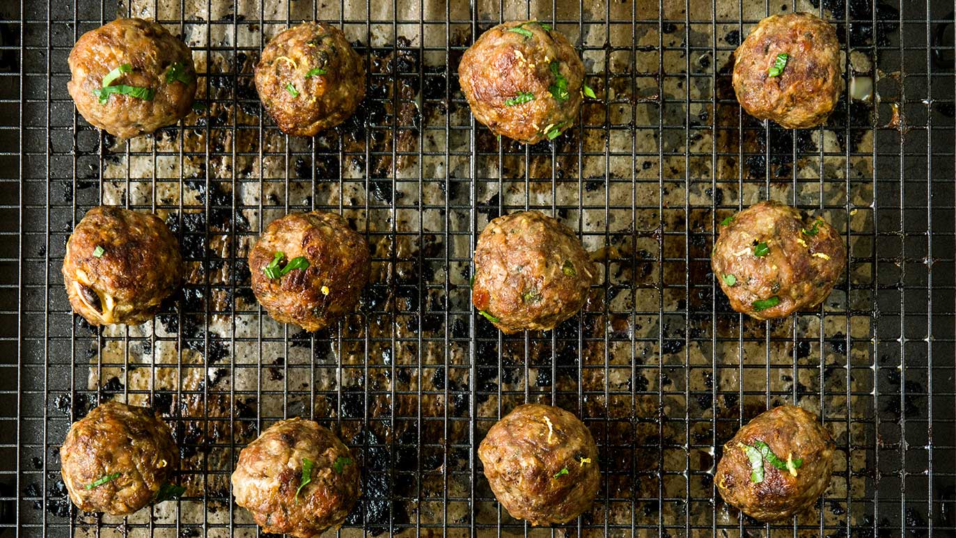 tonic beef & pork & fennel meatballs, icookstuff