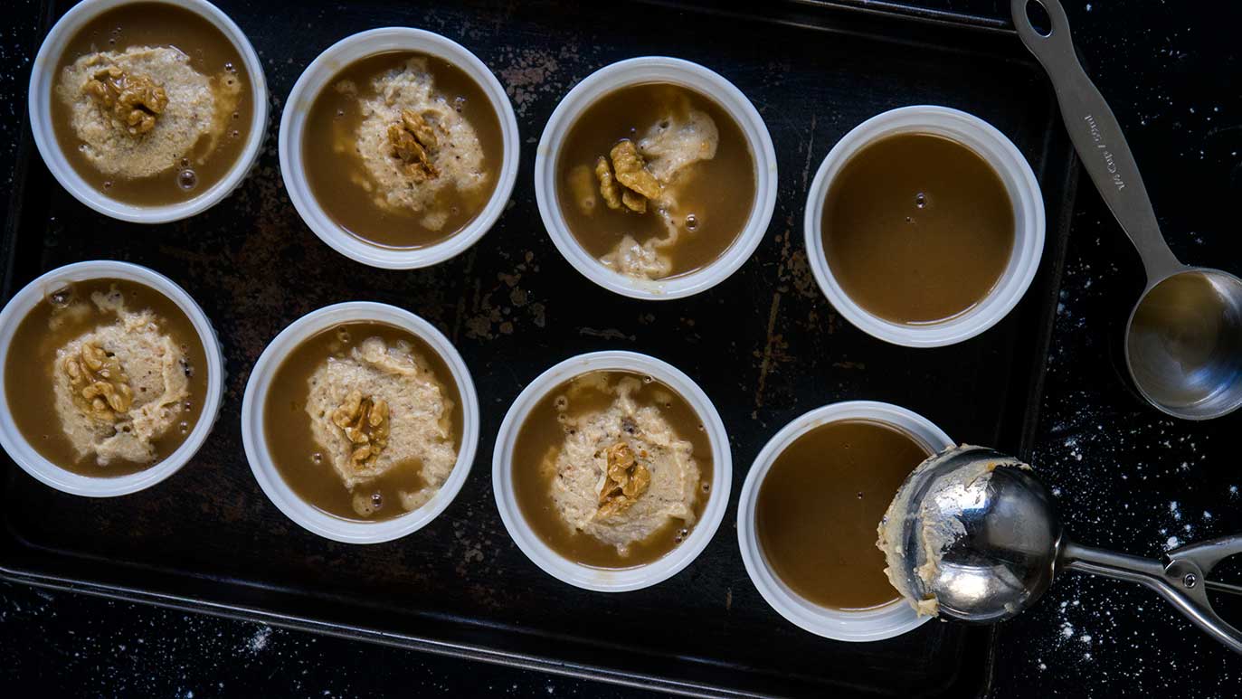 maple & walnut ‘notsopoorafterall’ pudding cake, icookstuff