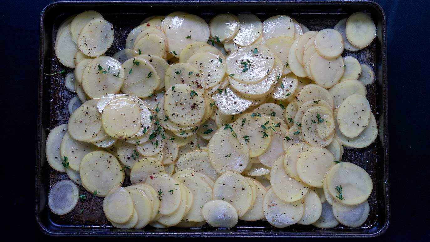 ‘pommes anna’ potato stacks with duck fat, icookstuff