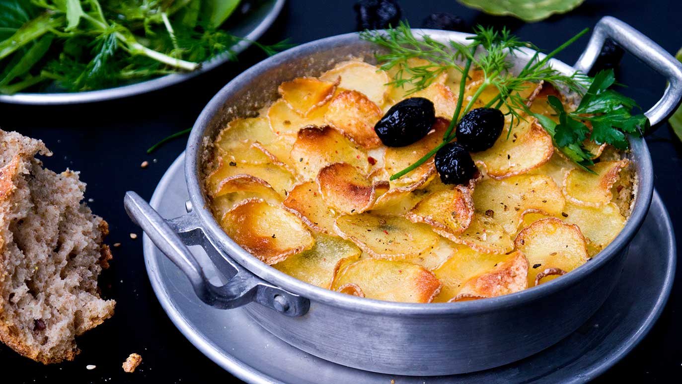 salt cod ‘brandade’ with brined black olives, icookstuff