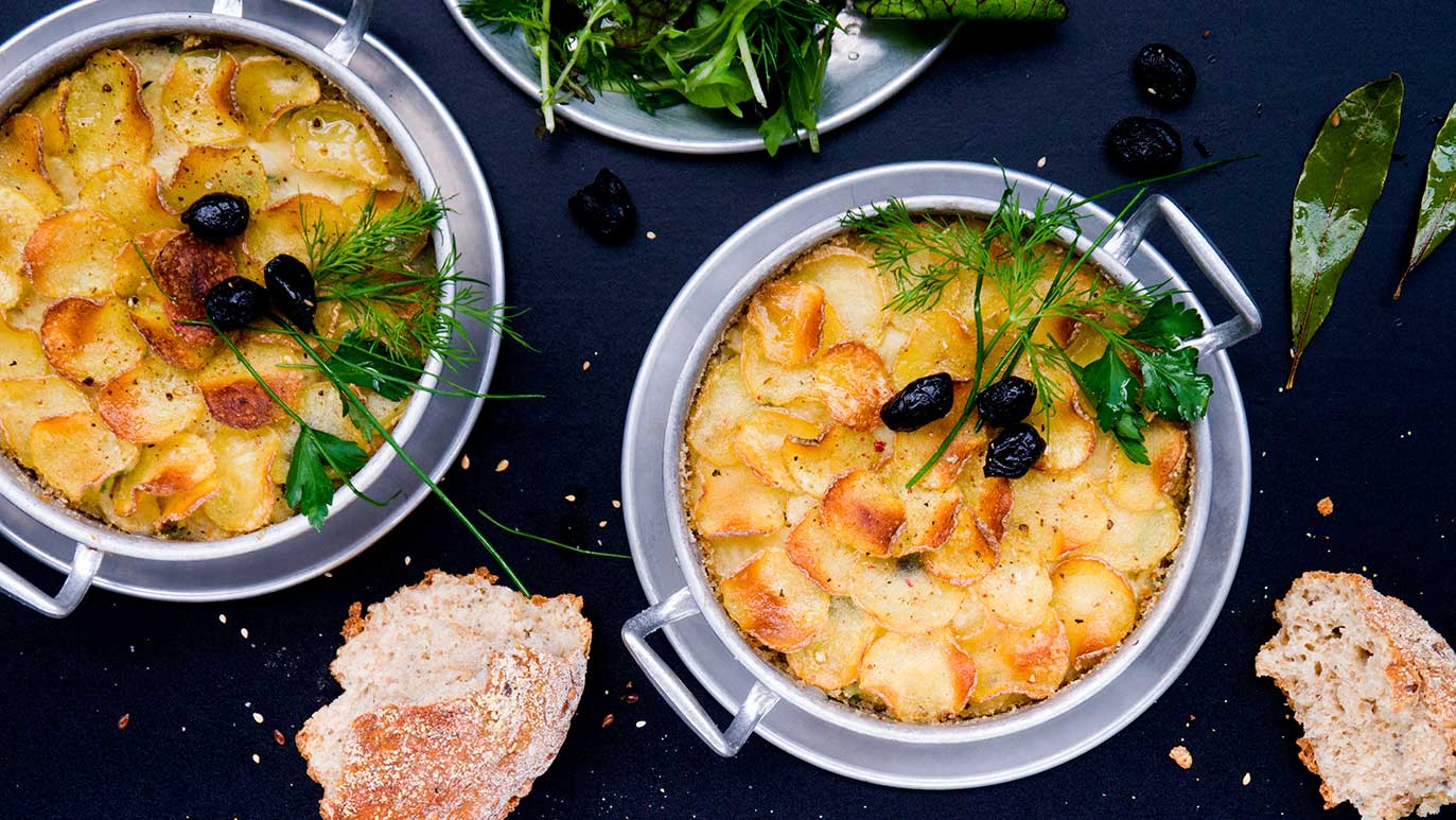 salt cod ‘brandade’ with brined black olives, icookstuff