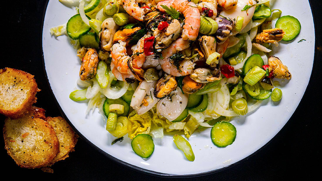 salade estivale de fruits de mer, icookstuff