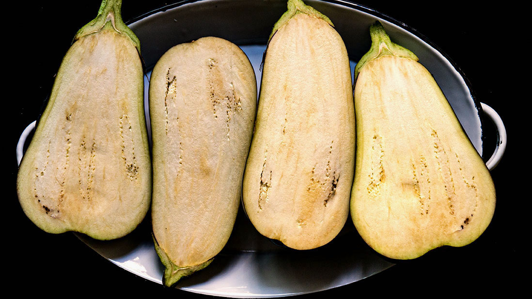 roasted eggplant pasta sauce (without tomatoes), icookstuff