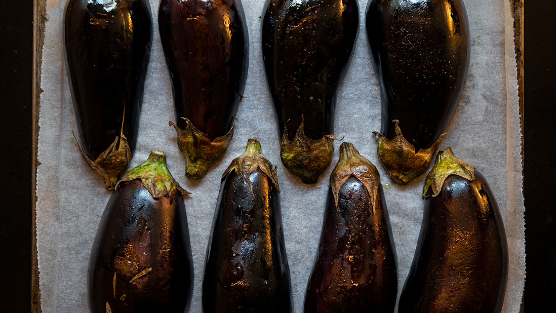 roasted eggplant pasta sauce (without tomatoes), icookstuff