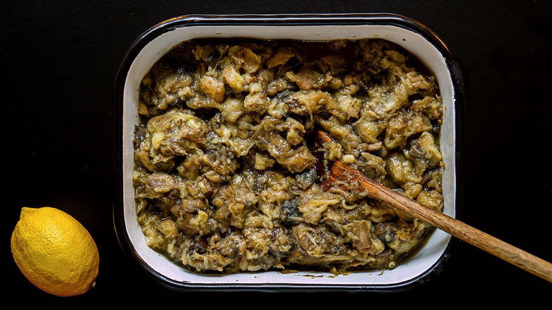 roasted eggplant pasta sauce (without tomatoes), icookstuff