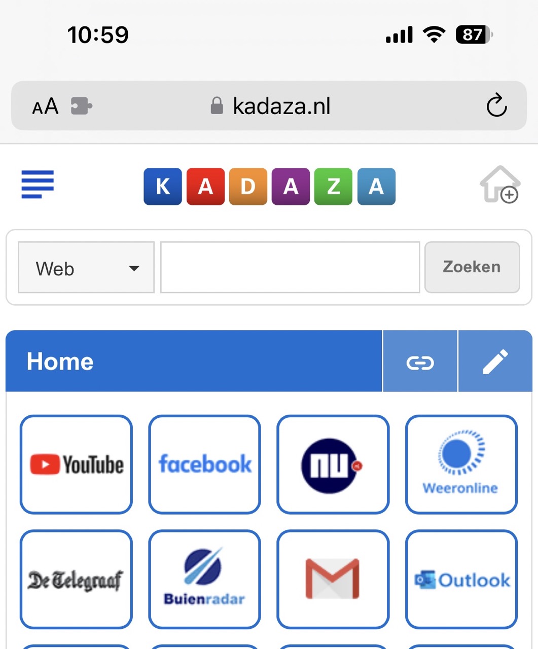 Snel toegang tot je favoriete websites met Kadaza iCreate