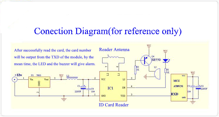 RFID 125KHz EM4100 ID Reader(8295) from ICStation on Tindie