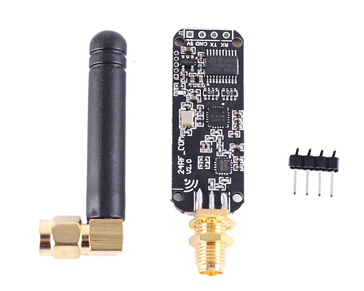2.4GHz nRF24L01 Wireless Transceiver Module UART TTL SMA Antenna"