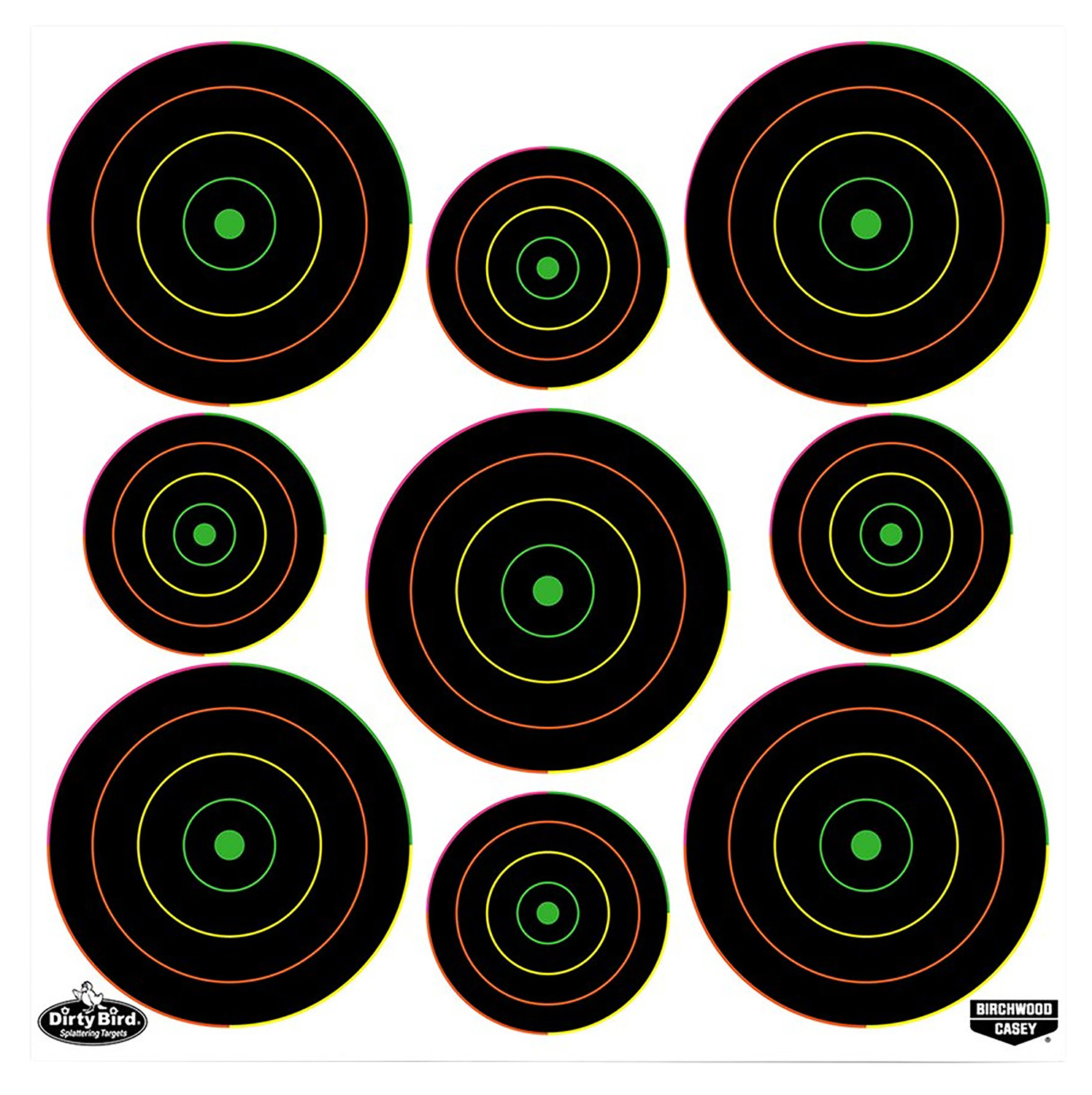 Birchwood Casey Dirty Bird MultiColor Splattering Targets Assorted