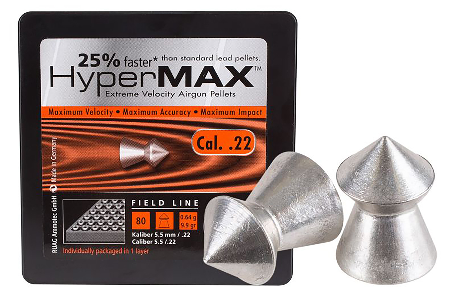 RWS PELLETS .22 HYPERMAX 9.9 GRAINS 150PACK !! Anthem Ammo