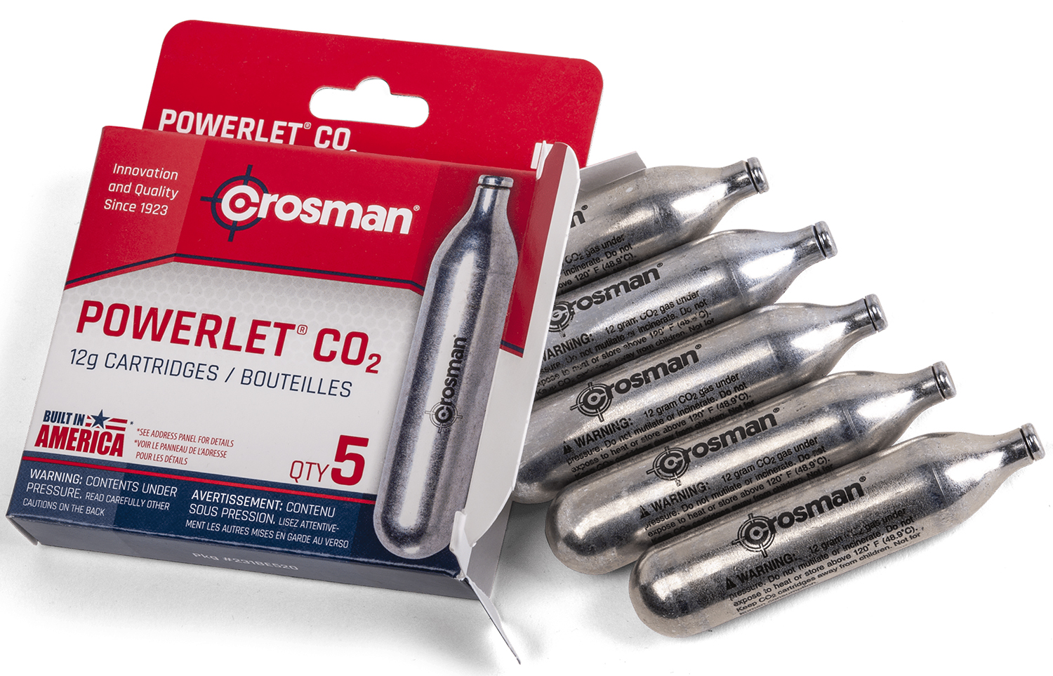 Crosman CO2 Powerlet 12gram Airgun Cartridges 5/ct Trigger LLC Shop