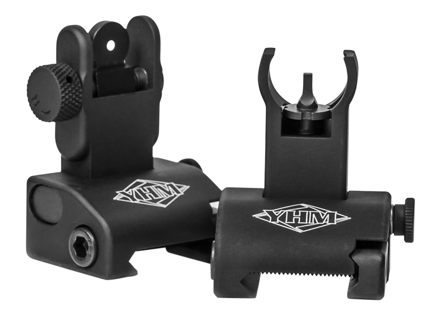 YHM QDS SIGHT SET HOODED FRONT AND REAR QUICK DEPLOY B Tactical Shop
