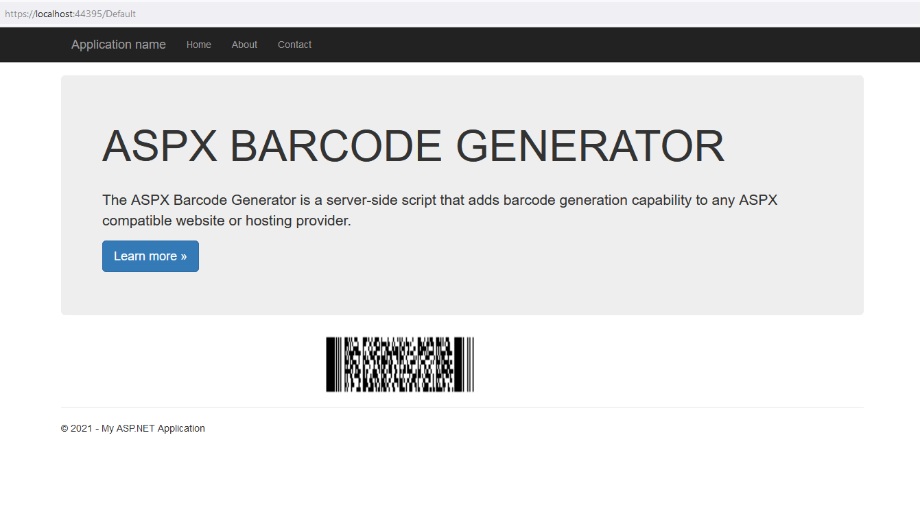ASPX PDF417 Streaming Barcode Generator