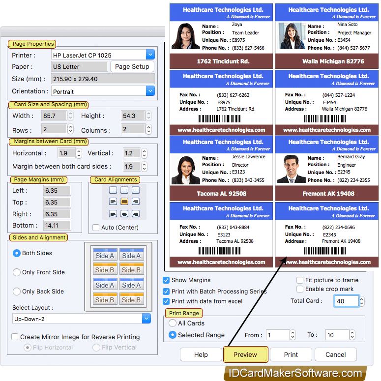 Screenshots of ID Card Designer for Mac to know ID Card designing