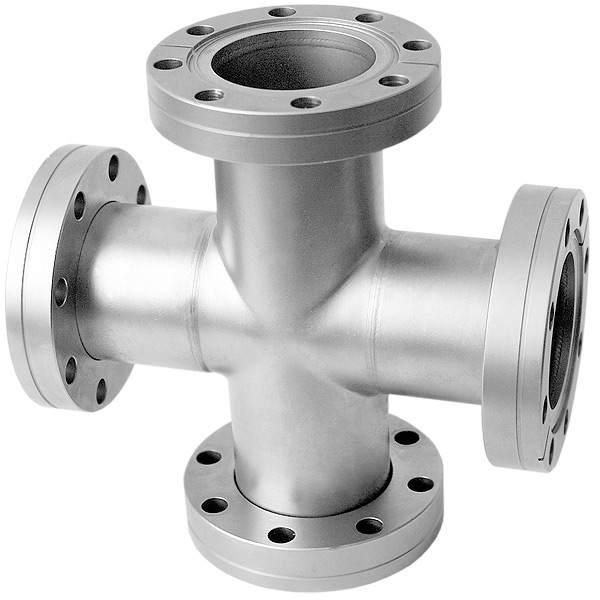 Ideal Vacuum Conflat Flange (CF) 4Way Cross, CF 41/2 inches