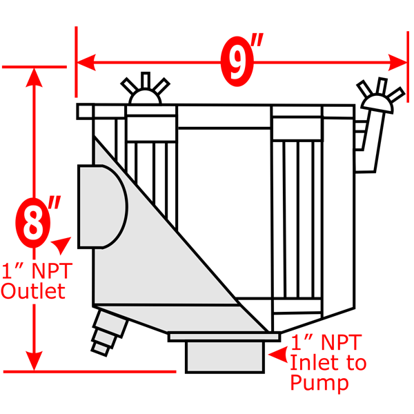 Ideal Vacuum Heavy Duty Oil Mist Exhaust Filter with 1 inch NPT Inlet