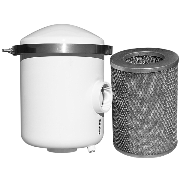 Ideal Spectroscopy Heavy Duty Oil Mist Exhaust Filter with 2 inch NPT Inlet For Vacuum Pumps