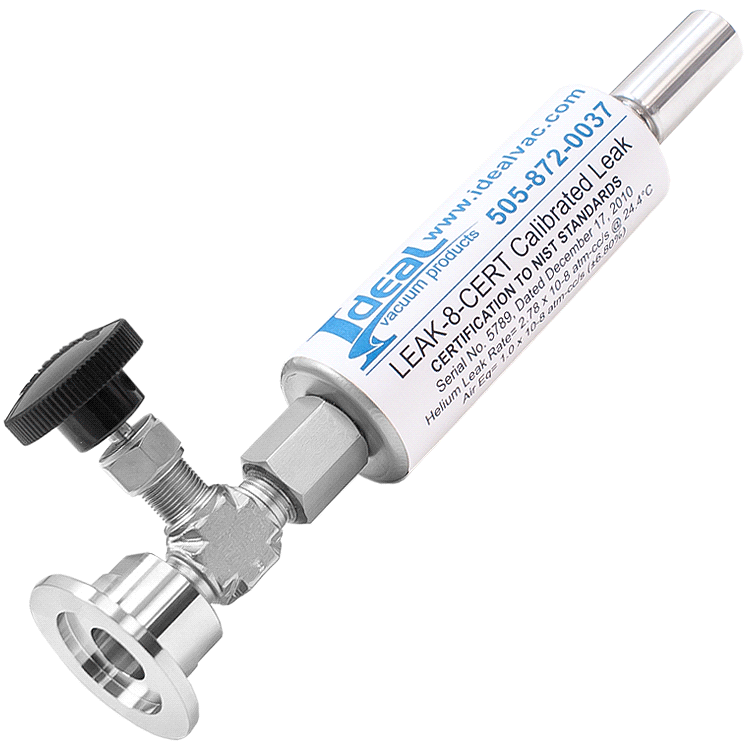 Ideal Vacuum Helium Leak Detector Calibrated Leak with KF25 On/Off