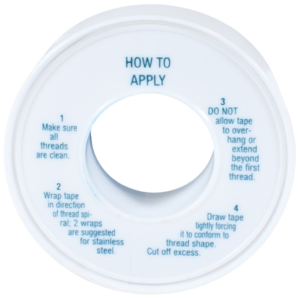 Ideal Vacuum PTFE Teflon Tape Male Tapered Pipe Thread Sealant, 1/4