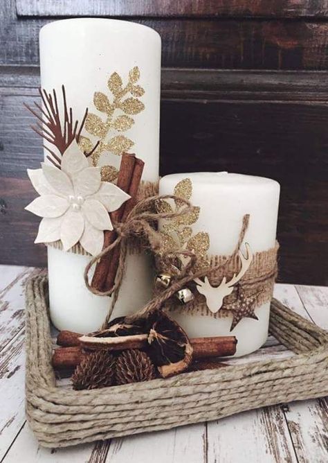 Centros De Mesa Navideños Con Velas - Dale Detalles Manualidades Navideñas: Cómo Hacer Centro De Mesa Navideño Con Velas Paso A Paso