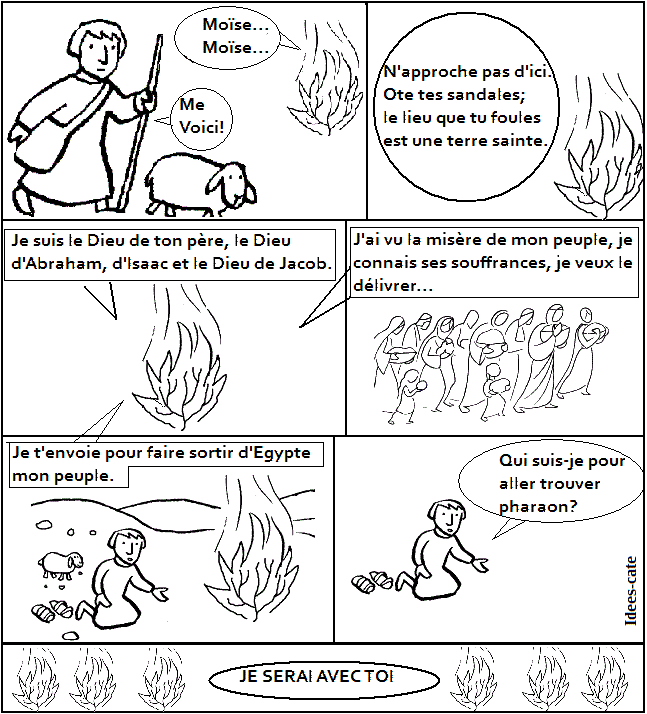 Moïse, Le buisson ardent