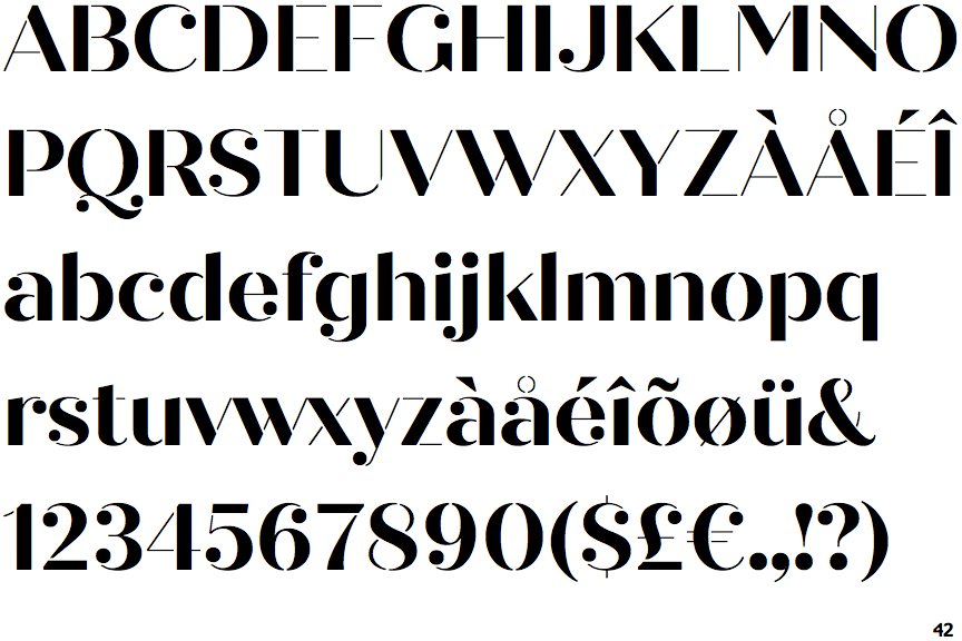 Identifont Quiche Stencil Bold