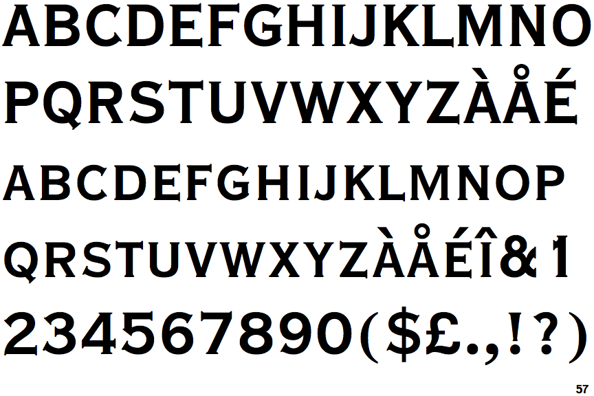 Identifont Copperplate Gothic 30 BC