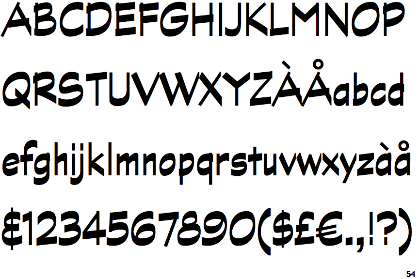 Identifont Graphite Bold Narrow