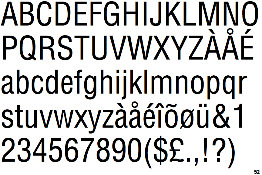 Identifont Helvetica Condensed