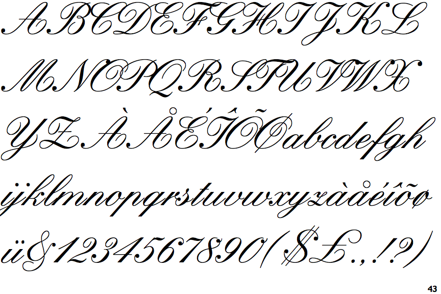 Identifont Kuenstler Script