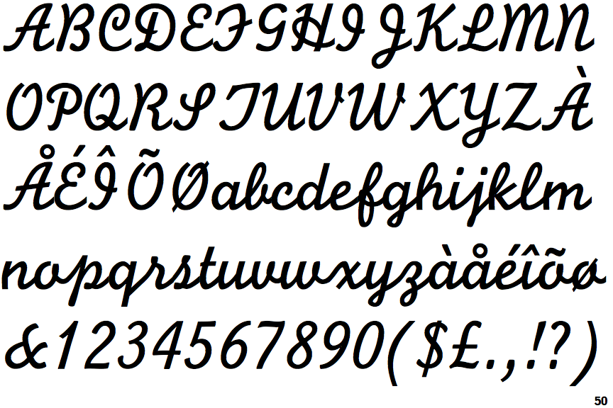 Identifont Monoline Script