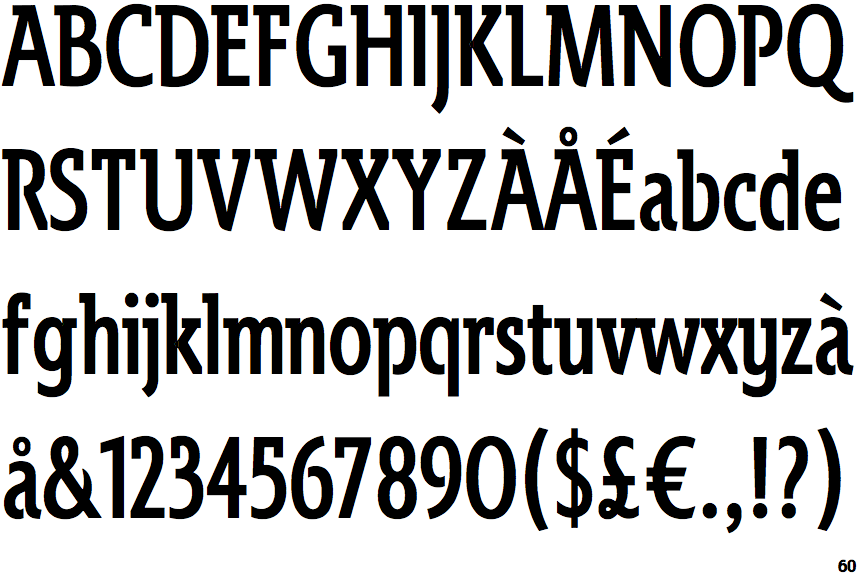 Identifont Spartacus Medium Condensed