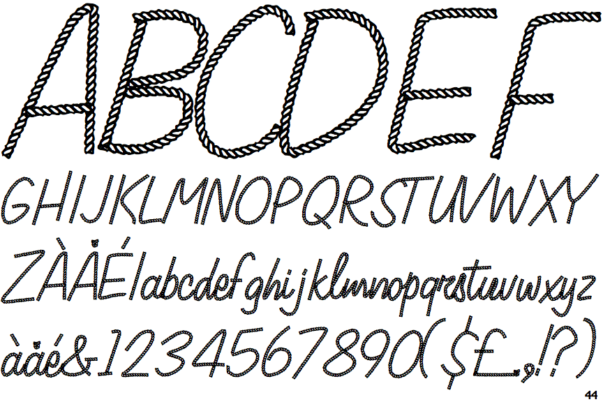 Identifont Rodeo Rope