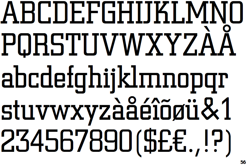 Identifont Square Slabserif 711