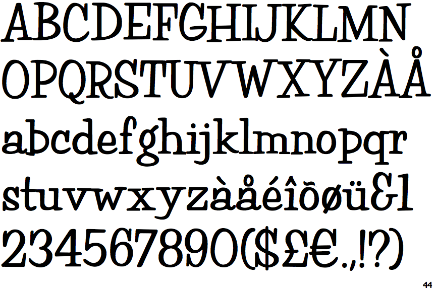 Identifont Happy Bold