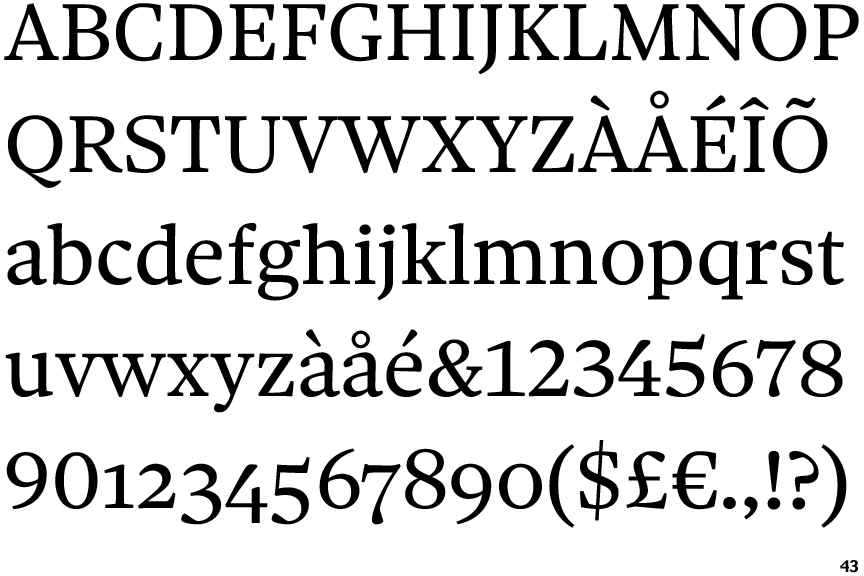 Identifont Sole Serif Text